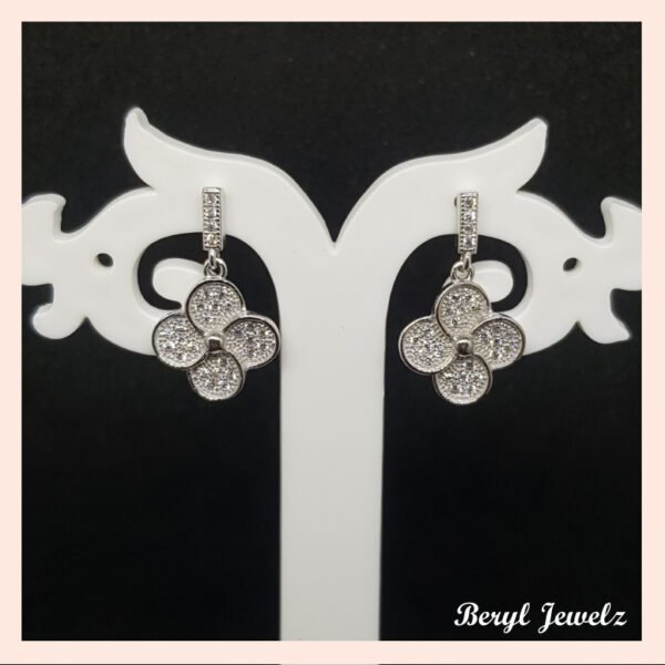 Elegant Silver Drop Earrings 02 Beryl Jewelz