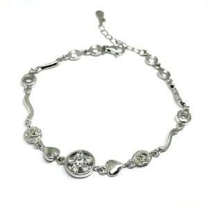 Beryl jewelz Stylish Silver Floral heart Bracelet