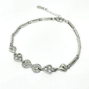 Beryl Jewelz Silver Sparkling Romance Bracelet