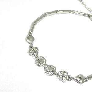 Beryl Jewelz Silver Sparkling Romance Bracelet