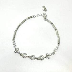 Beryl jewelz Silver Zircon Studded Bracelet