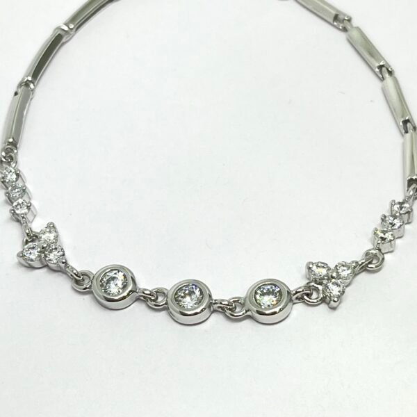 Beryl jewelz Silver Zircon Studded Bracelet
