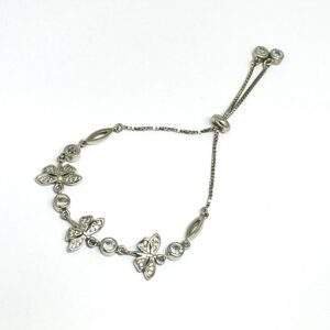 Beryl Jewelz Charming Silver Butterfly Adjustable Bracelet