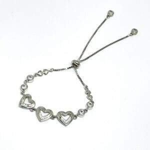 Beryl jewelz Silver Hearty Love Adjustable Bracelet