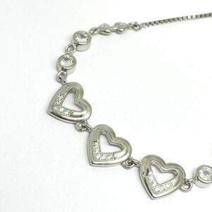 Beryl jewelz Silver Hearty Love Adjustable Bracelet