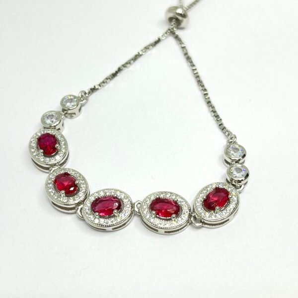 Beryl jewelz Sterling Silver Charming Pink Adjustable Bracelet