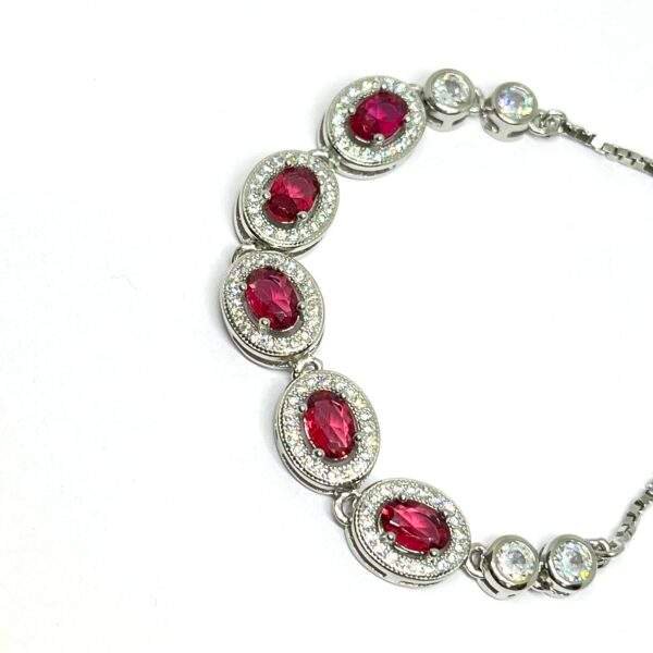 Beryl jewelz Sterling Silver Charming Pink Adjustable Bracelet