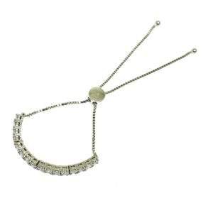 Beryl Jewelz Silver Zircon Minimal Bracelet