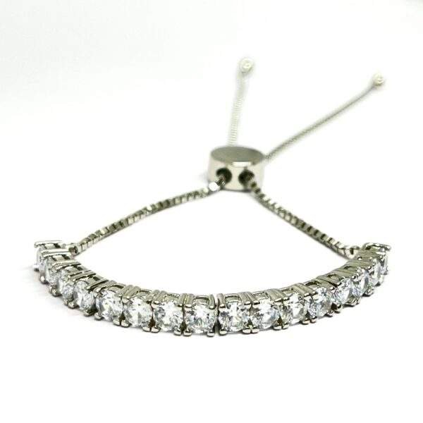 Beryl Jewelz Silver Zircon Minimal Bracelet
